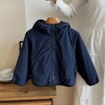 thumbnail image 2 of JUMEYU Kid Puffer Jacket Fleece-Lined Hooded Windbreaker Jacket for Boys Lightweight Zip-Up Coat (Navy,9-10 Years), 2 of 9