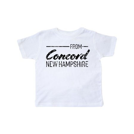 

Inktastic From Concord New Hampshire in Black Distressed Text Gift Toddler Boy or Toddler Girl T-Shirt