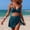 Sky Blue, variant on YTCAMLO High Waisted Bikini Sets for Women Casual Summer Two Piece Swim Suit V Neck Tops and Swim Skirt Tummy Control Swimsuits, Army Green S