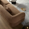 thumbnail image 4 of Camel Sectional Sofa - Durable Fabric & Solid Wood Frame - High Density Sponge Filler, 4 of 18