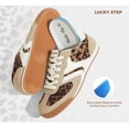 thumbnail image 6 of LUCKY STEP Womens Retro Thin Sole Lace up Fashion Sneakers Classic Lightweight Casual Shoes,Leopard, 6 of 10