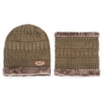 thumbnail image 3 of Morttic Fashion Hat Men Warm Beanie Winter Thicken Hat And Scarf Two-Piece Knit Windproof Cap, 3 of 3