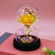 thumbnail image 2 of Oro Rosa Ornamentos de Navidad Vidrio Chapado en Oro Rosa Joyería, Flor Eterna, Regalo de Vacaciones Creativo, Luminoso Llevó Luz Nocturna Regalos de Vacaciones para Mujeres, 2 of 6