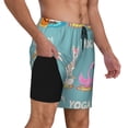 thumbnail image 4 of Xecao Animal Meditation for Men's Swimming Trunks Swim Trunks Quick Dry Swim Shorts with Mesh Lining Funny Swimwear Bathing Suits, 4 of 9