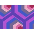 thumbnail image 1 of Ahgly Company Machine Washable Indoor Rectangle Transitional Neon Purple Area Rugs, 2' x 5', 1 of 7