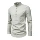 thumbnail image 1 of Camisa Slim Fit Cuello Mao Manga Larga Hombre Vestir Casual, 1 of 6