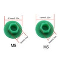 thumbnail image 2 of 10 Pieces Hexagonal Bicycle Bolts Screw Covers Plastic Universal Bolt and Nuts Kit Mountain Bikes Screws Set Cycling Components M5 Green, 2 of 7