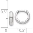 thumbnail image 4 of 14K White Gold Round Hinged Hoop Earrings (8 X 3) Made In India xy1124, 4 of 6