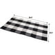 thumbnail image 3 of Alfombra SEEKSEE Algodon Buffalo Plaid 60x90 cm en blanco y negro, 3 of 8
