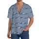 thumbnail image 1 of Balery Cute Whale Camisa Casual de Manga Corta con Botones para Hombre, Texturizada, Estilo Cubano, para Playa, Verano-3X-Large, 1 of 5