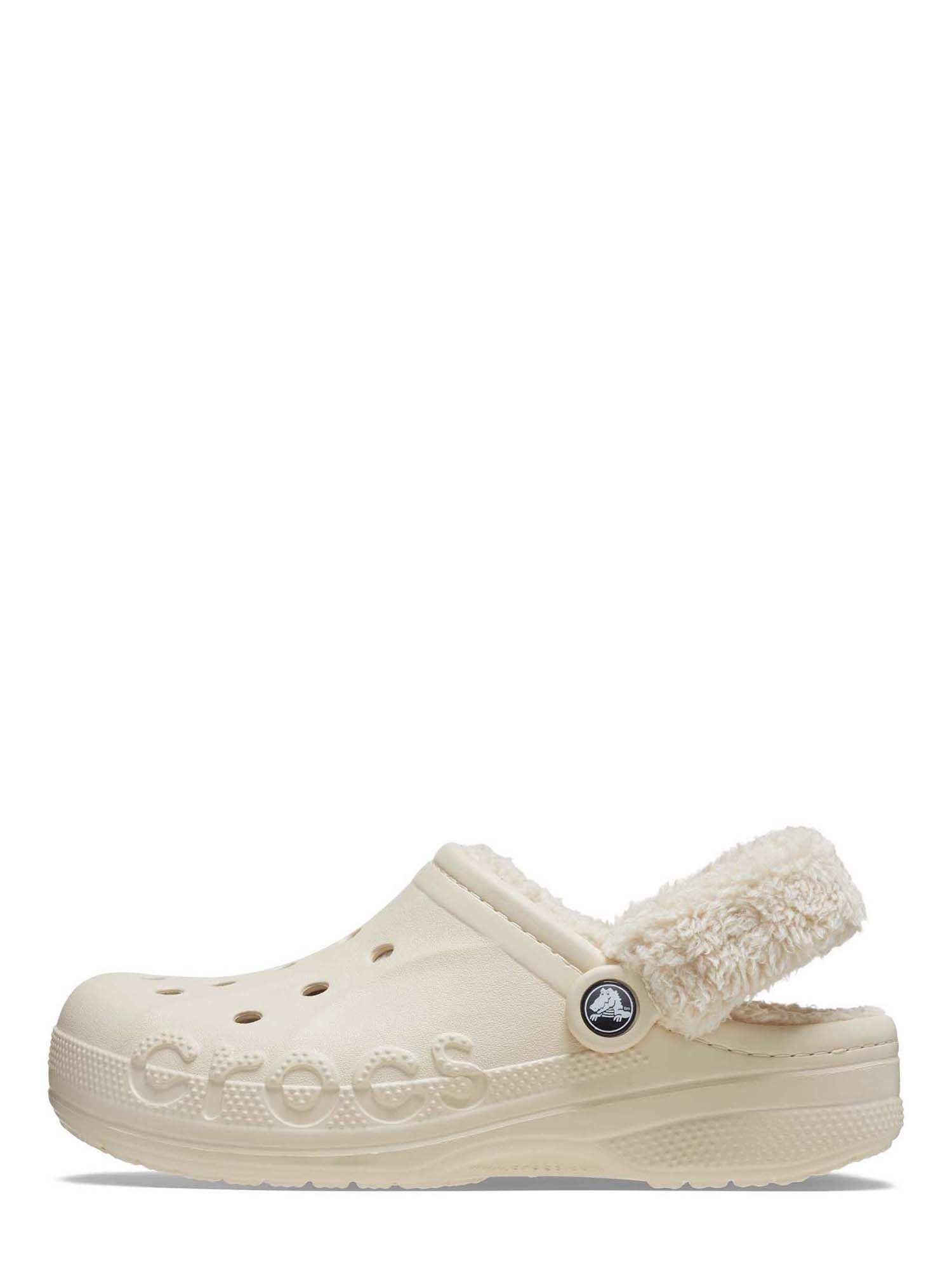 White crocs clearance with fur inside