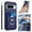 Blue, variant on Allytechgroup Google Pixel 8 Pro Wallet Case for Women Men, Premium PU Leather Shockproof Hand Wrist Slim Fit Back Cover Phone Case for Google Pixel 8 Pro, Black