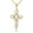 Gold, variant on Crystal Zircon Cross Necklace For Women Choker Charm Virgin Mary Pendant Box Chain Female Jewelry Collier Femme - Gold-color - 17.5 inch (box)