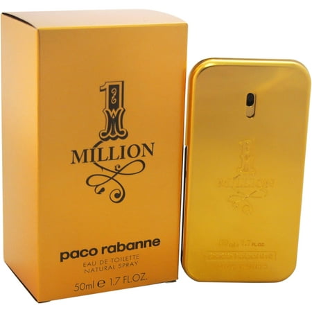 1 Million by Paco Rabanne for Men Eau de Toilette Natural Spray, 1.7 fl ...