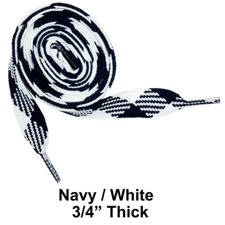 

Navy / White Thick 3/4 Width Flat Athletic Sneaker 54 Inch Shoelaces