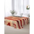 thumbnail image 5 of Retro American Flag Queen Size Flat Sheet, Wrinkleproof & Fadeproof Cooling Flat Bed Sheet Only, Vintage Red Strip Star US Flag Breathable Soft Bedding Top Sheets 90 x 102 Inches, 5 of 8