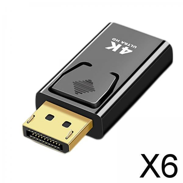 Adaptador DisplayPort Chapado En Oro A Para PC 4K 6 Piezas Baoblaze