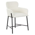 thumbnail image 4 of SAFAVIEH Couture Charlize Classic Boucle Solid Dining Armchair, Ivory/Black, 4 of 7
