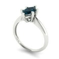 thumbnail image 2 of 1 ct Marquise Cut Natural London Blue Topaz Solitaire Engagement Ring for Women in 18K White Gold, 2 of 5