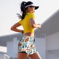 thumbnail image 7 of Pofeuu Cute Tableware Print Women's Athletic Shorts Running Workout Shorts Tummy Control Quick Dry Gym Shorts with Pockets Double layer sports shorts-Small, 7 of 7