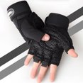 thumbnail image 1 of Muyoka Guantes de gimnasio para hombres Levantamiento de pesas ventilado Guantes de entrenamiento de gimnasio con muñequera Protección completa de la palma Antideslizante Medio dedo para levantamiento Muyoka Hogar, 1 of 7