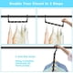 thumbnail image 4 of Perchas ahorradoras de espacio para ropa, paquete de 10, organizador de perchas múltiples Black Magic Hangers, organizadores de armario y sistema de almacenamiento, 4 of 5