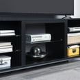 thumbnail image 3 of Manhattan Comfort Brighton Wood TV Stand for TVs up to 56" in Black, 3 of 5