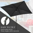 thumbnail image 4 of Mayincolor 6.5 x 10 Ft Rectangular Patio Umbrella Aluminum Pole, Outdoor Table Market Umbrella with Crank, 6 Steel Ribs, Polyester Canopy, Black, 4 of 11
