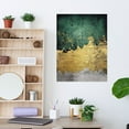 thumbnail image 6 of AVOI Abstract Green Gold Emerald Modern Nordic Canvas Wall Art Painting Poster Cuadros Picture Prints on Canvas Home Decor for Living room Bedroom Hallway Entrance Unframe: 16x20in, 6 of 6
