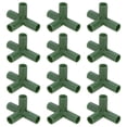 thumbnail image 1 of Uxcell 12 Pcs 11mm Conectores de Marco de Invernadero, Accesorio de Tubería en Ángulo Recto de 4 Vías para Enrejado de Uvas/Cobertizo de Protección Solar/Estacas de Jardinería [Verde], 1 of 1