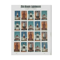 Mid Atlantic Lighthouses forever postage stamp-1 sheet (20 stamps)