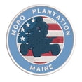 thumbnail image 1 of Moro Plantation, Maine ATV / OHV American Flag 3.5 Inch Iron Or Sew On Embroidered Fabric Badge Patch Extreme Sports Iconic Series, 1 of 2