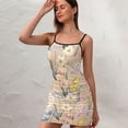 thumbnail image 3 of Ladies Elegant Sling Sleeveless Sexy Dress flowers, 3 of 6