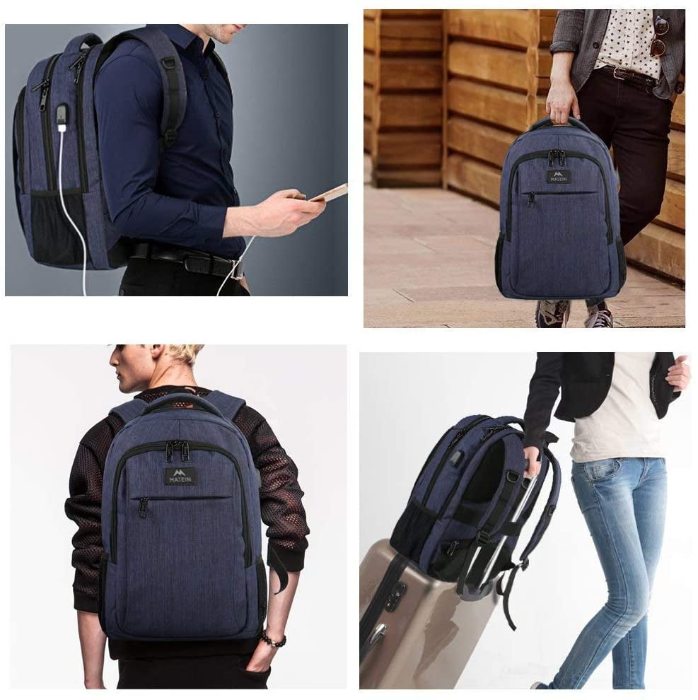 Matein 15.6 Anti Theft Laptop Backpack with USB Charger Blue in Zimbabwe at USD 50 Rating 5