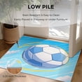 thumbnail image 5 of Soccer Sport Area Rug, Kids Football Pattern Carpet, Washable Non Slip Low Pile Soft Thin, Living Room Bedroom Home Decor Mat 5x8ft, 5 of 8