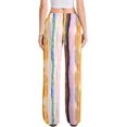 thumbnail image 5 of Women Cotton Linen Summer Palazzo Pants Drawstring Waist Wide Leg Lightweight Beach Trousers with Pockets, 5 of 10