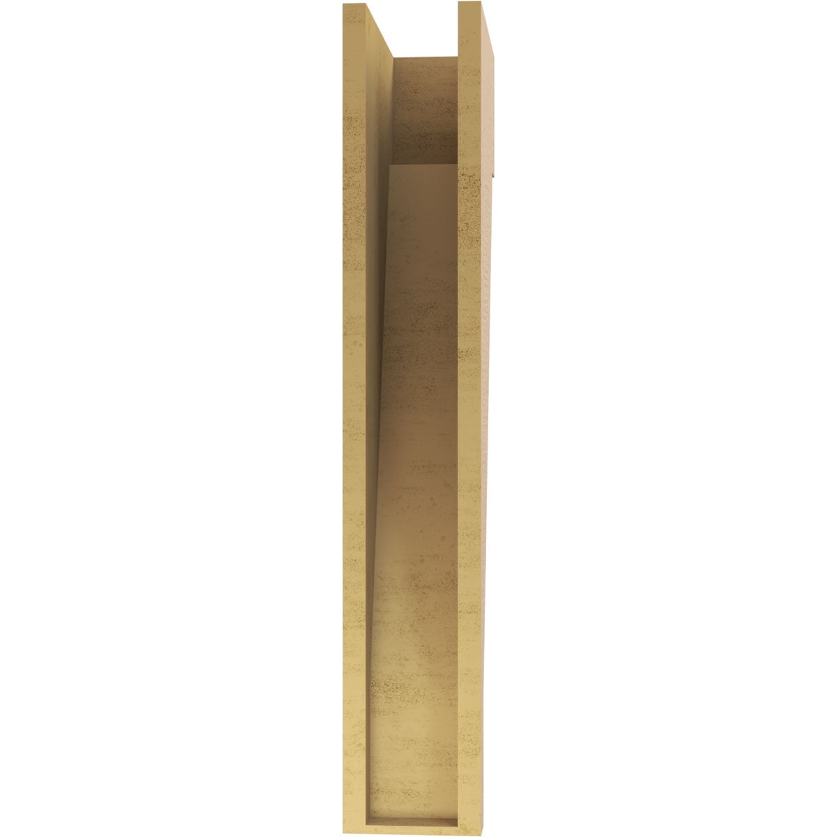 6"W x 12"D x 36"H Thin Burlington Rough Cedar Woodgrain TimberThane Corbel, Primed Tan