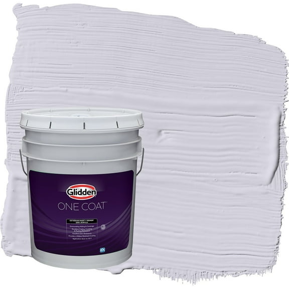 Glidden One Coat Frosted Lilac / Purple Satin Exterior Paint with Primer, 5 Gallon