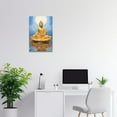 thumbnail image 3 of ZHONGYUTONG Golden Buddha Painting Buddha Statue Sitting on Lotus Flower Wall Art Zen Picture Meditation Canvas Artwork Spa Prints for Spiritual Buddhism Prayer Room (24.00" x 36.00"), 3 of 6