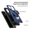 thumbnail image 5 of Compatible for TCL ION X Case/TCL ION V Case with Tempered Glass Screen Protector [Military Grade] Ring Car Mount Kickstand Shockproof Hard Phone Case - Blue, 5 of 7