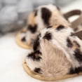 thumbnail image 6 of Baby Girl Faux Fur Slides Slippers Fluffy Fuzzy Sandals Open Toe Furry Slide Flip Non-Slip Sole 0-18 Months, 6 of 8
