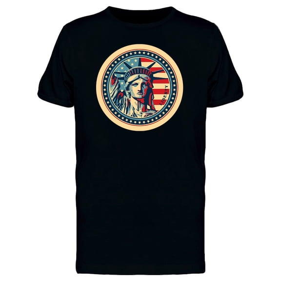 Retro Lady Liberty T-Shirt Men -Image by Shutterstock, Male 3X-Large