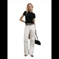 thumbnail image 3 of Camisetas de Algodón para Mujer, Cuello Redondo, Corta, Básicas, Informales, de Verano, Color Liso, Negras, Talla M, 3 of 9