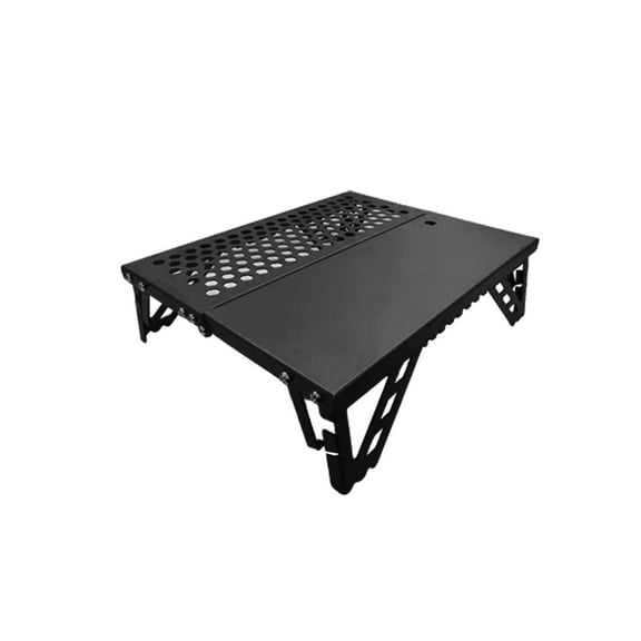 Lightweight Folding Table Aluminum for Camping Hiking Outdoor Picnic Portable Compact Design One Second Unfolding Triangular Stability (black)