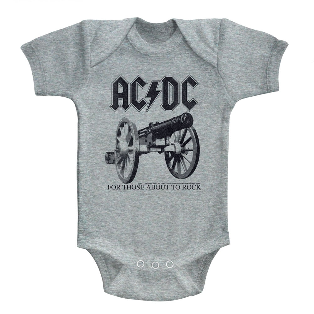 AC/DC Unisex Baby Romper Bodysuit~Black AC/DC Unisex Baby Romper Bodysuit~Black