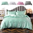 thumbnail image 7 of SLYNSHome King Size Bedding Duvet Cover Breathable Durable Soft Comfy Quilt Cover Pink Fake Silks Duvet Cover 79x90 inch, 7 of 7