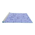 thumbnail image 2 of Ahgly Company Machine Washable Indoor Round Abstract Blue Modern Area Rugs, 3' Round, 2 of 4