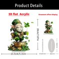 thumbnail image 6 of St. Patrick's Day Decoration, Lucky Four Leaf Clover Grandpa Figurine, Novelty Tabletop Display for Home(Green), 6 of 6