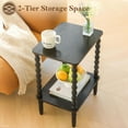 thumbnail image 6 of End Tables Set of 2, Small Side Table with Storage Shelf, Nightstands for Bedroom Set of 2 for Living Room, Office and Small Spaces (Black), 6 of 15