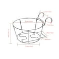 thumbnail image 3 of Stainless Steel Flowers Pot Rack, Stainless Steel Simply Flower Pot Hanging Rack Balcony Hanging Basket Flower Rack, 3 of 6